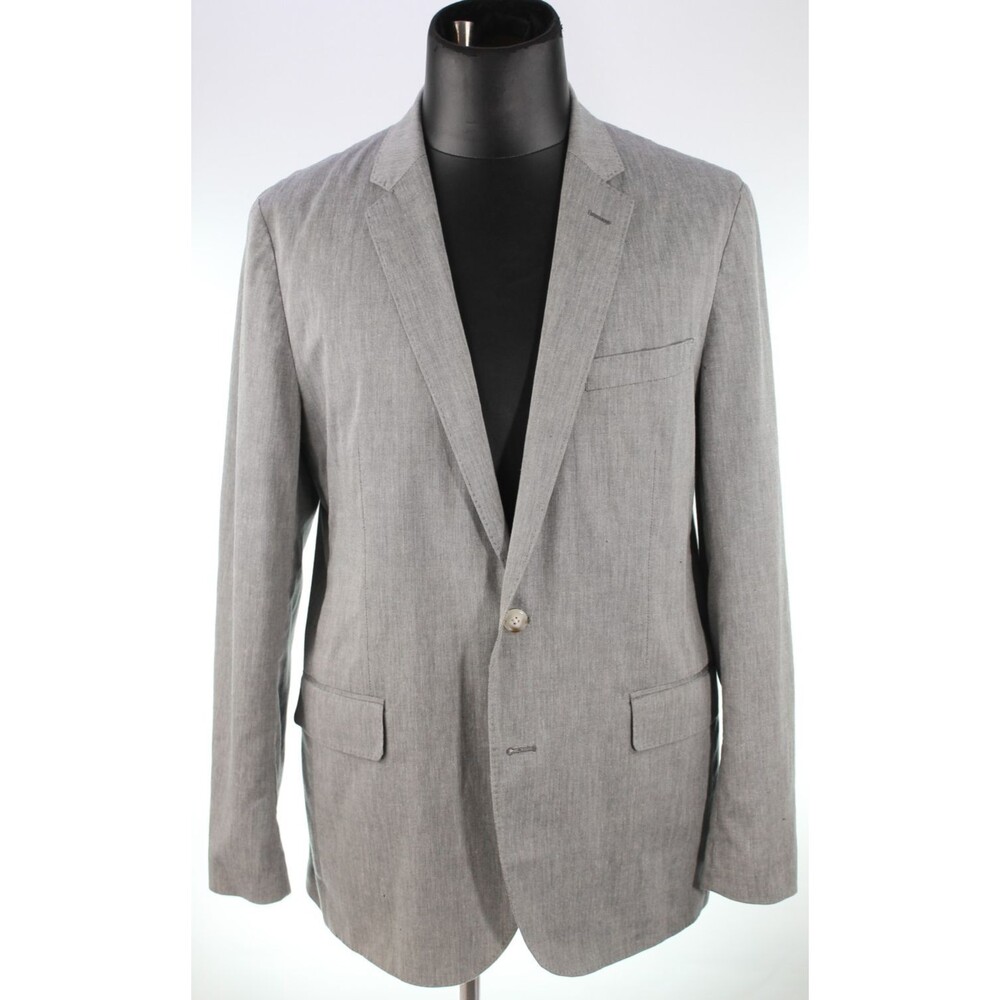 J. Crew Ludlow Men's Unstructured Sport Coat Size 42R Cotton Blend Gray EUC